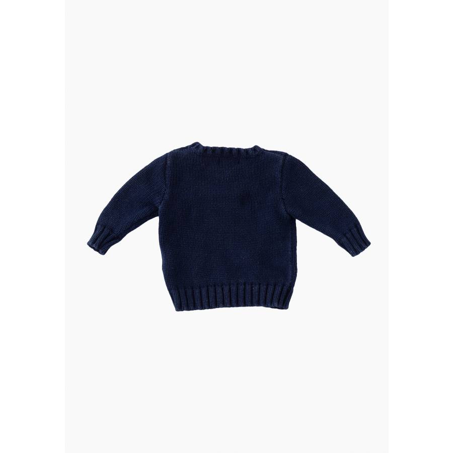 Navy blue cotton sweater