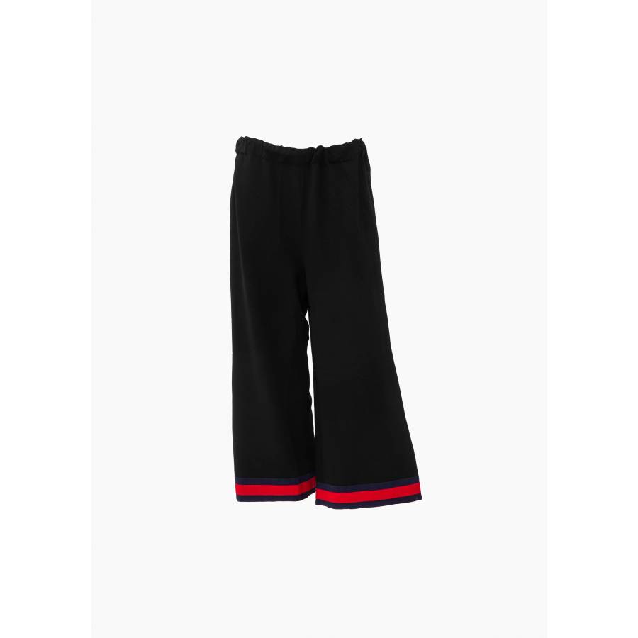 Pantalon fluide noir et rouge