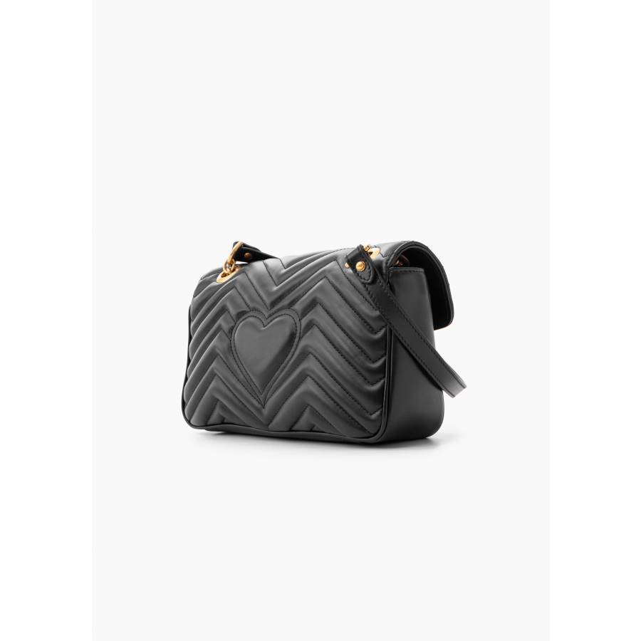 Black leather Marmont bag