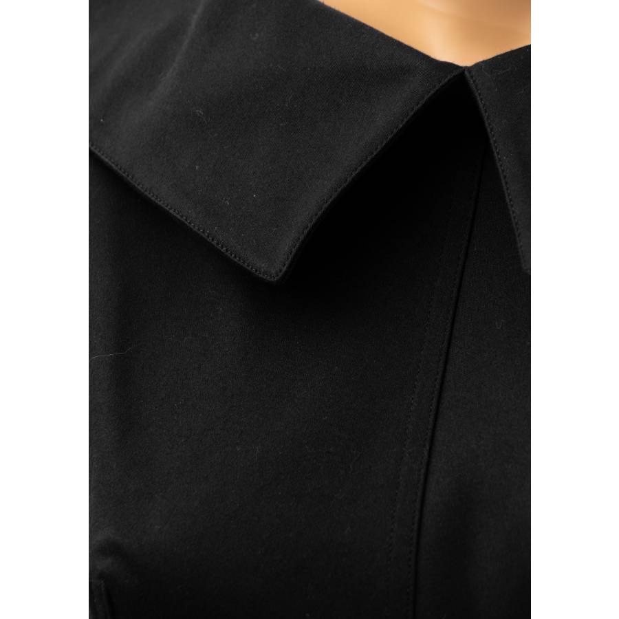Robe structurée en coton noir