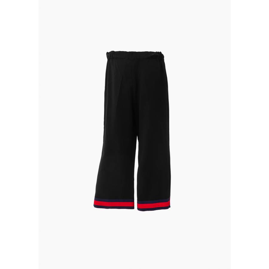 Pantalon fluide noir et rouge