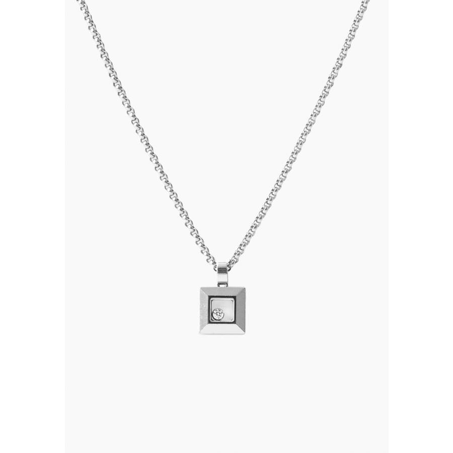 Happy Diamonds necklace in 18-carat white gold