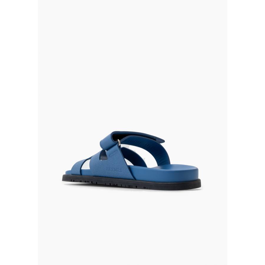 Blue leather sandals