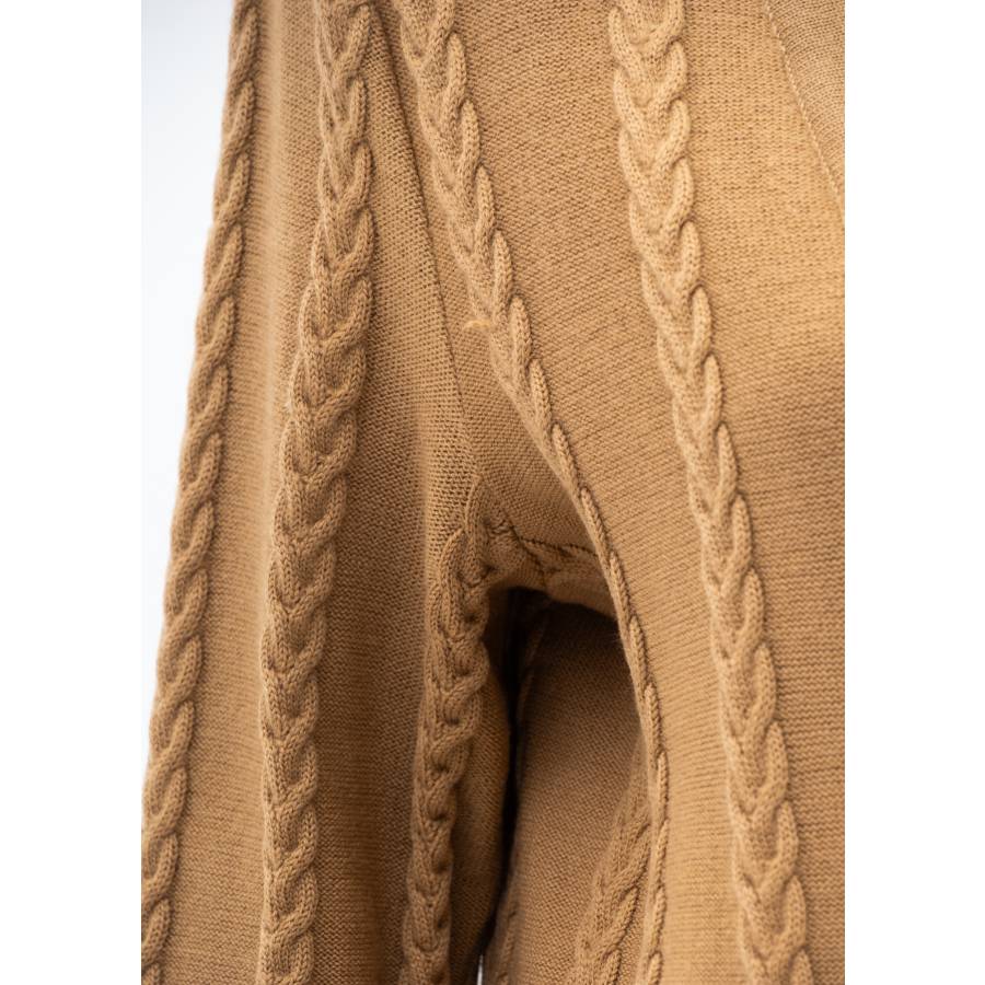 Camel Strickjacke aus Wolle