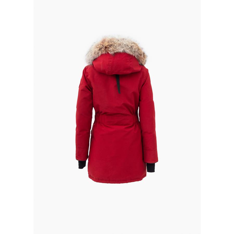 Red down jacket