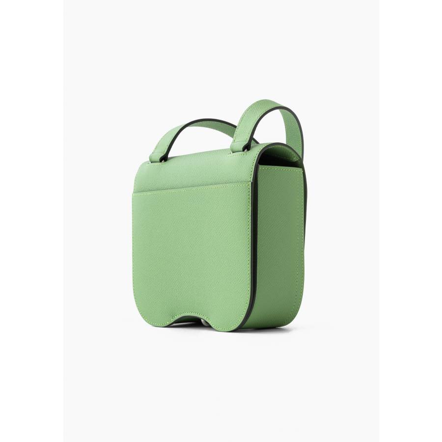 Tasche Della Farbe Cricket Green aus Leder