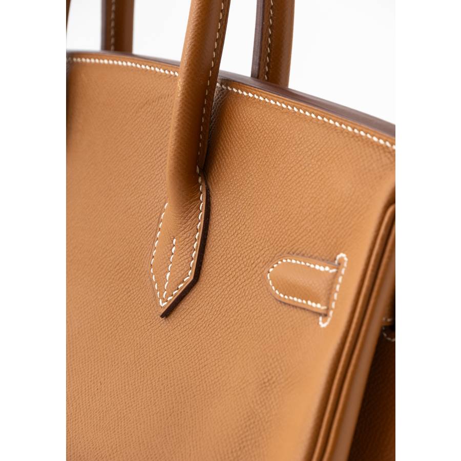 Birkin 35 camel leather bag