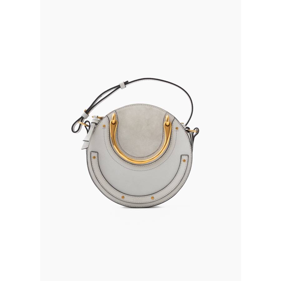 Pixie grey round shoulder bag