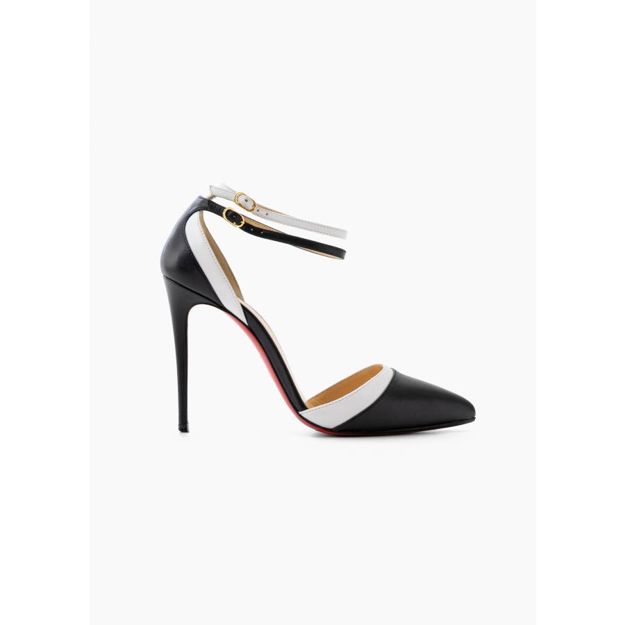 Kid Uptown Double black leather pumps