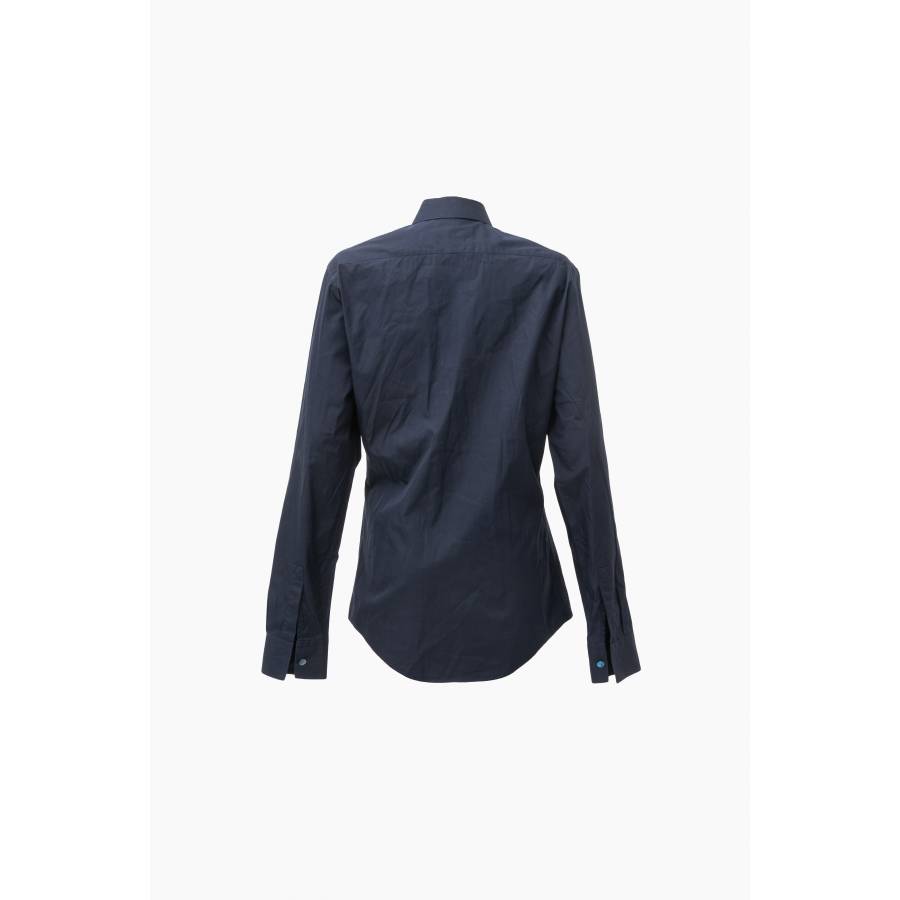 Chemise bleu foncé en coton