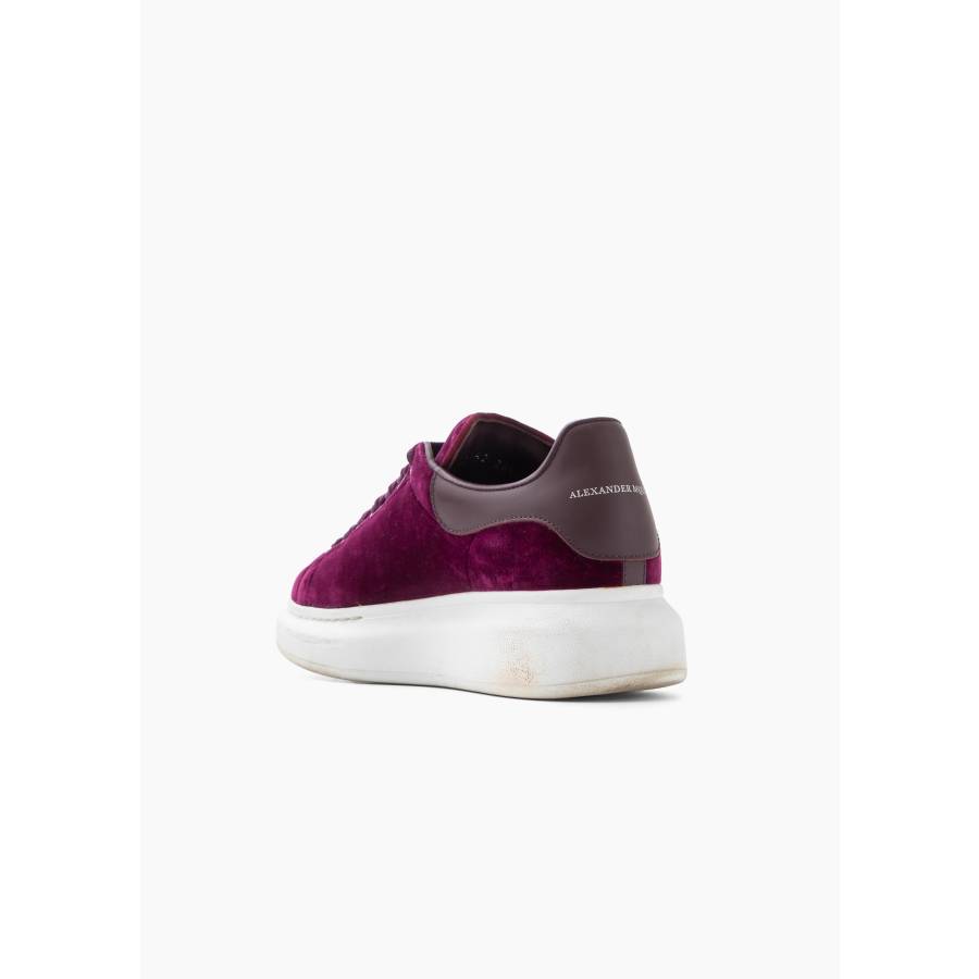 Bordeaux velvet sneakers