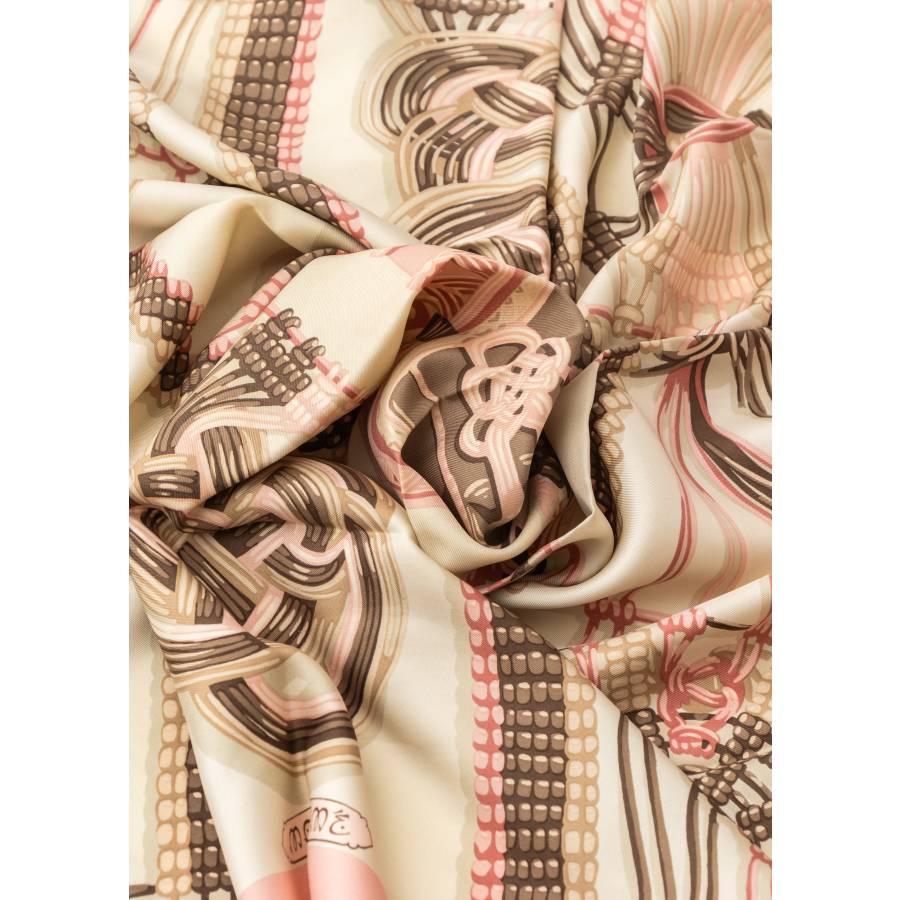 Foulard "Macramé" rose