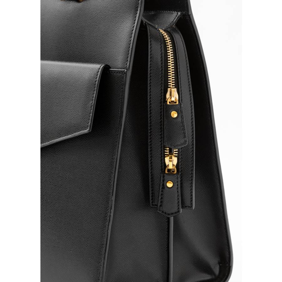 Uptown bag in black leather