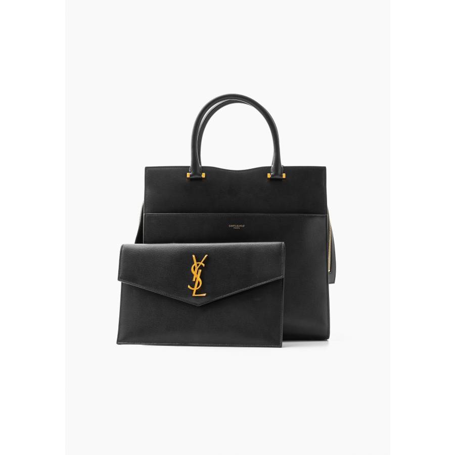 Uptown bag in black leather