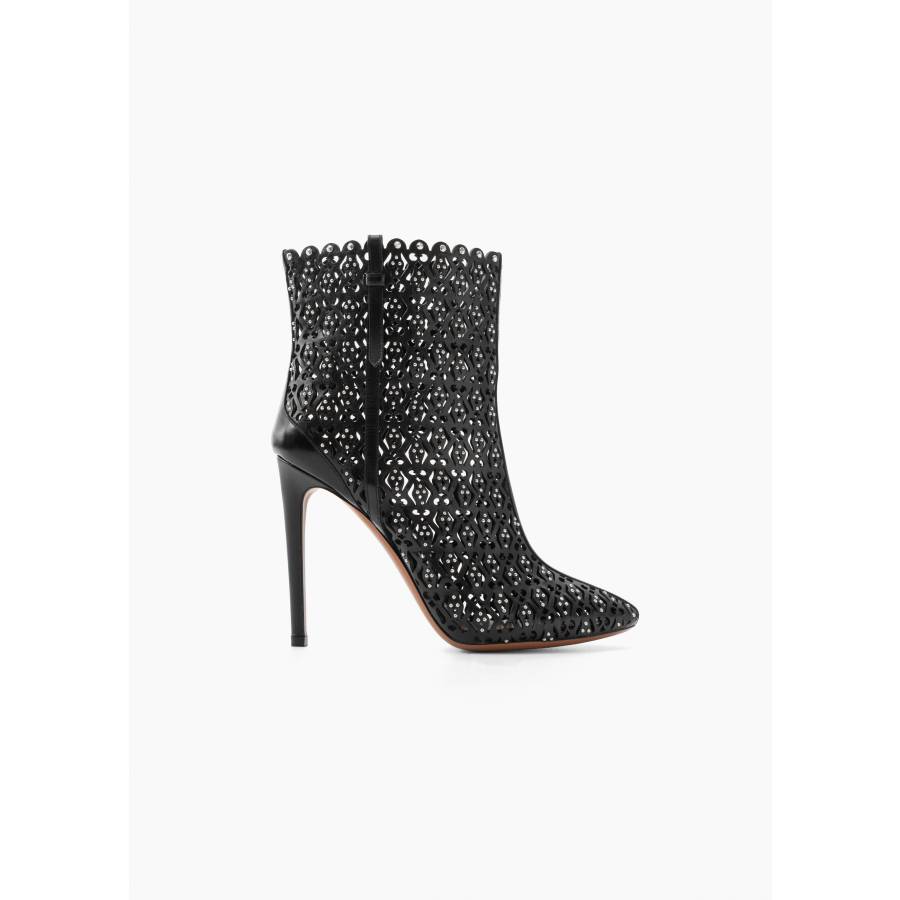 Bottines en cuir noir