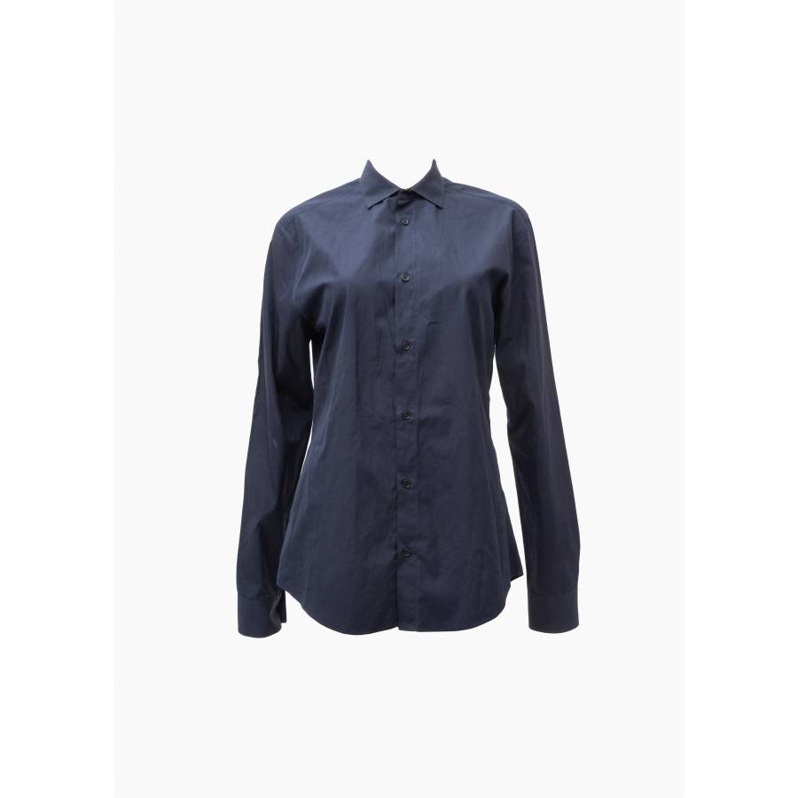 Dark blue cotton shirt