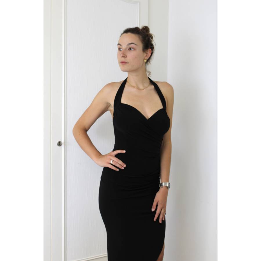 Norma Kamali - Black ruched dress