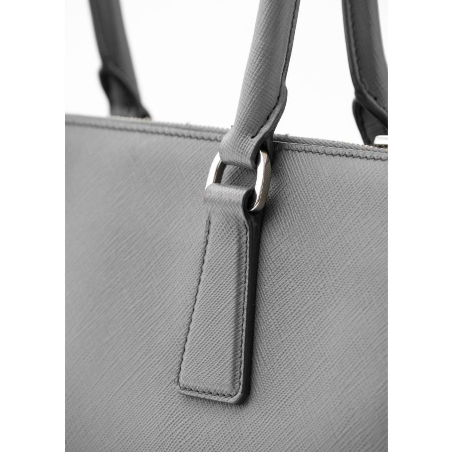 Sac Saffiano en cuir gris