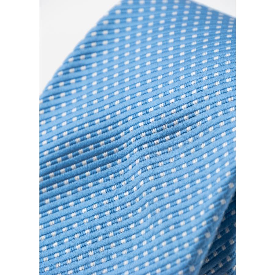 Sky blue silk tie