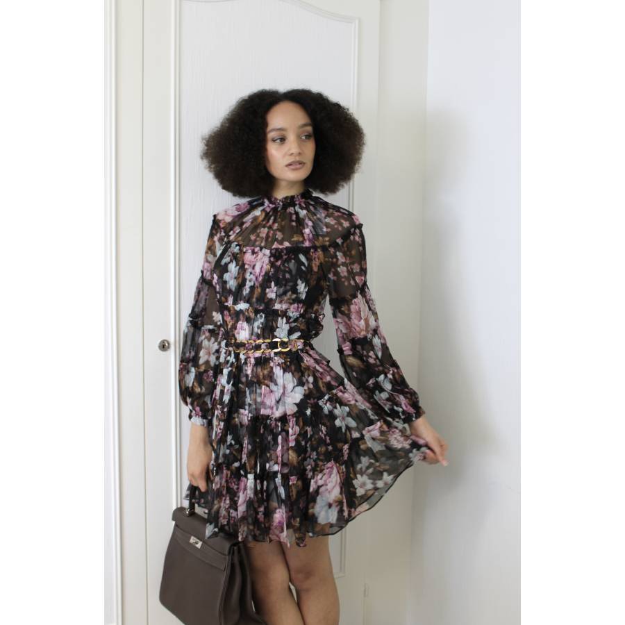 Silk floral dress