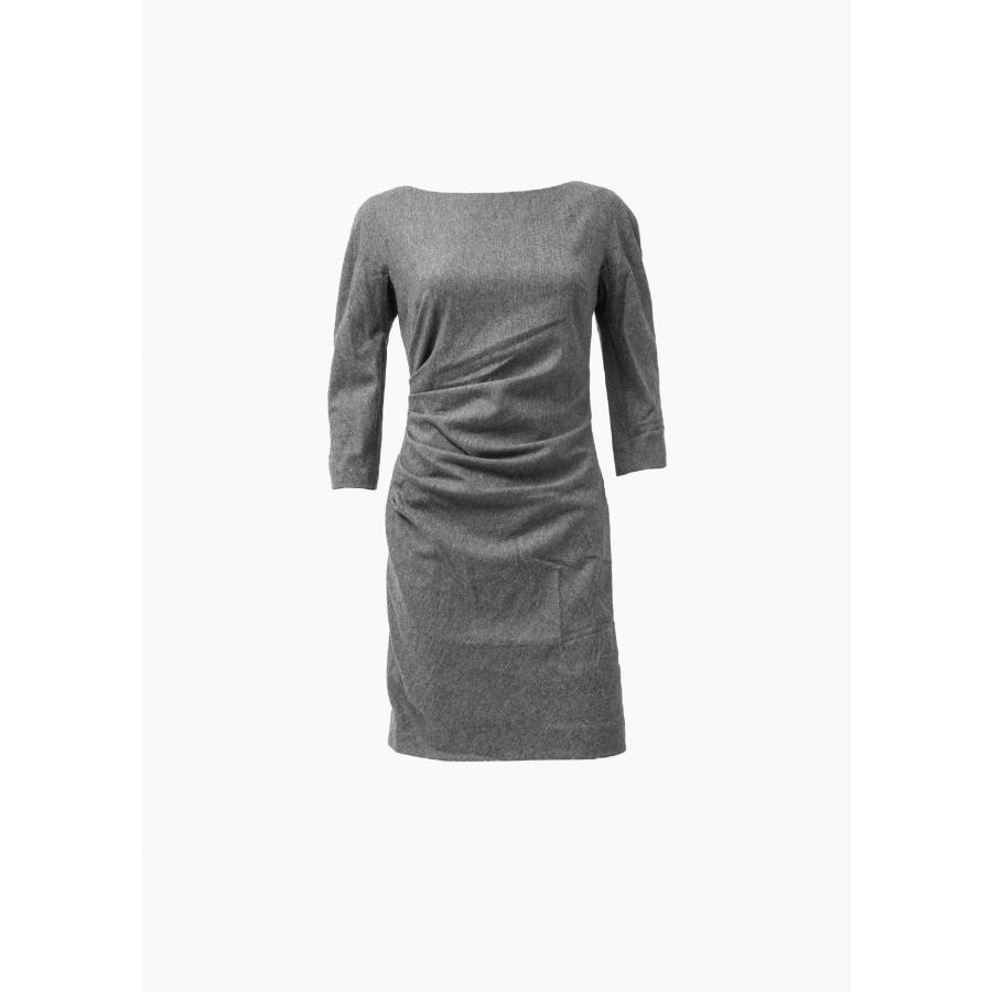 Robe grise en laine et Angora