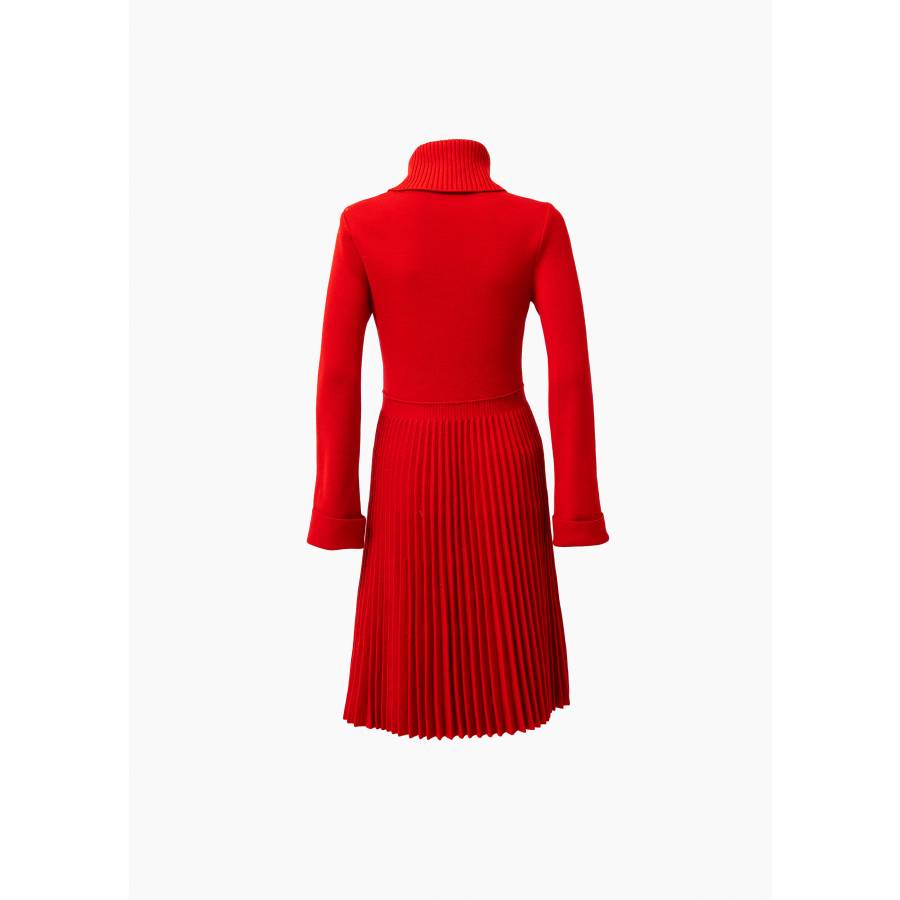 Red wool jacket dress