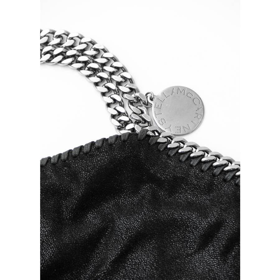 Falabella black leather bag