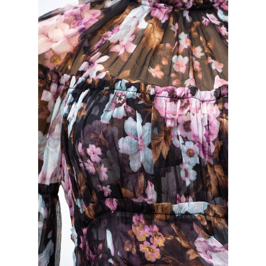 Silk floral dress