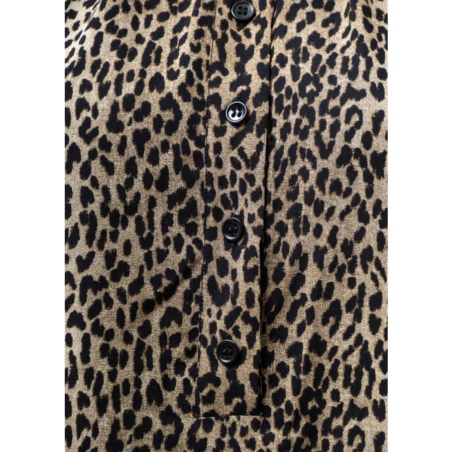 Leopard button dress