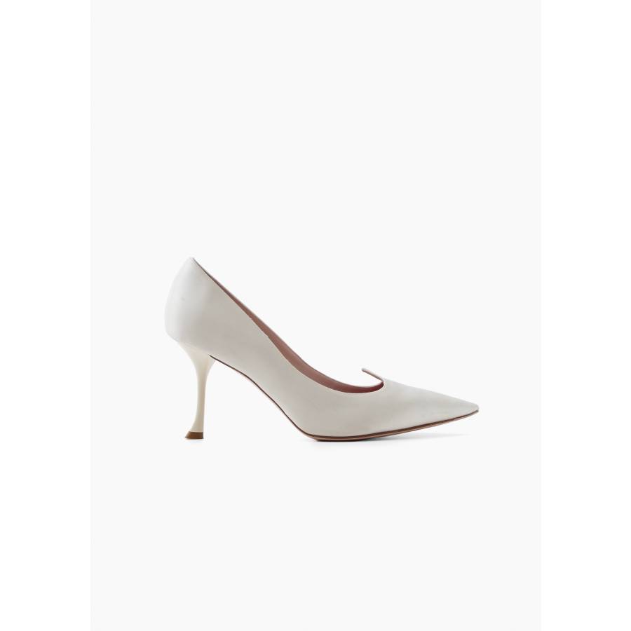 I Love Vivier white satin pumps