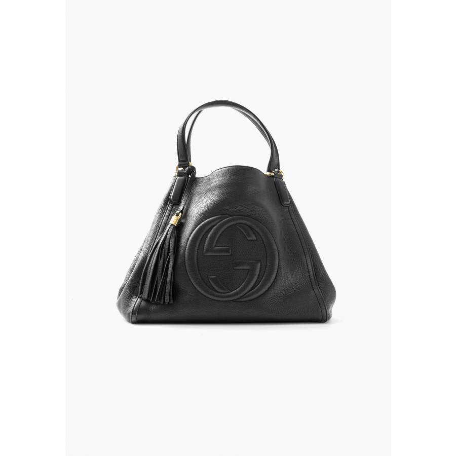 Gucci Soho hobo bag in navy blue leather