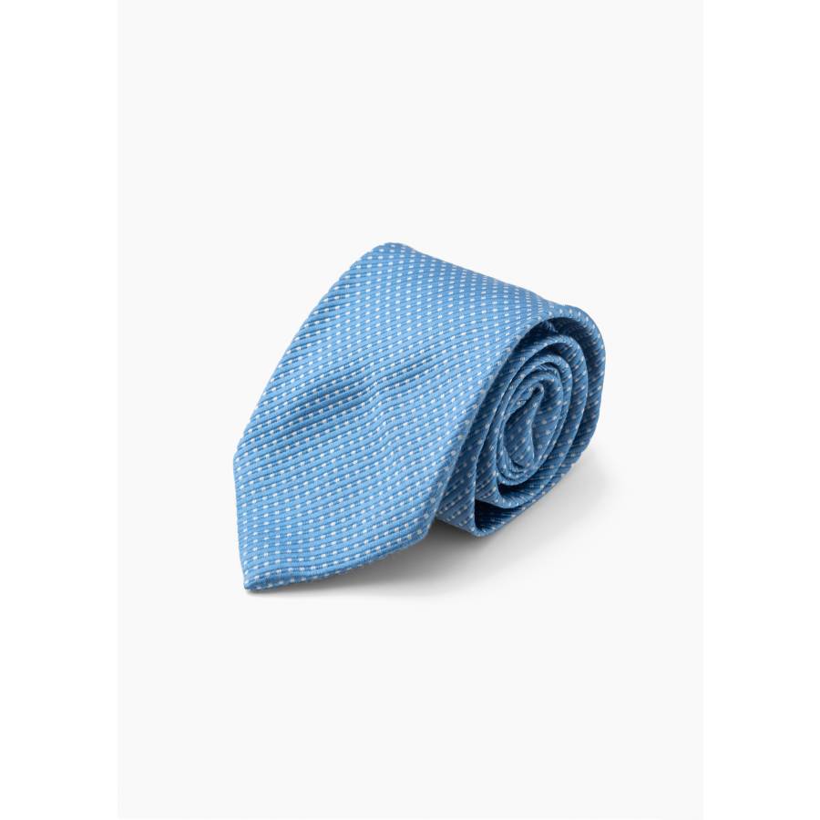 Sky blue silk tie