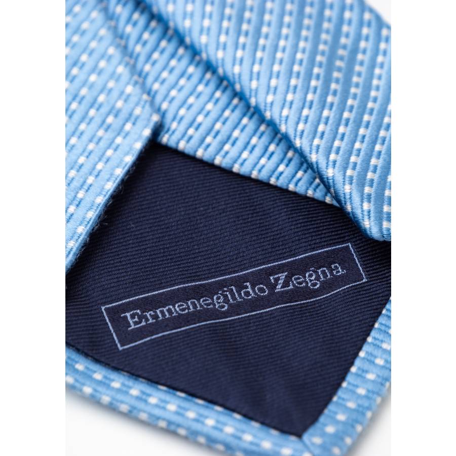 Sky blue silk tie