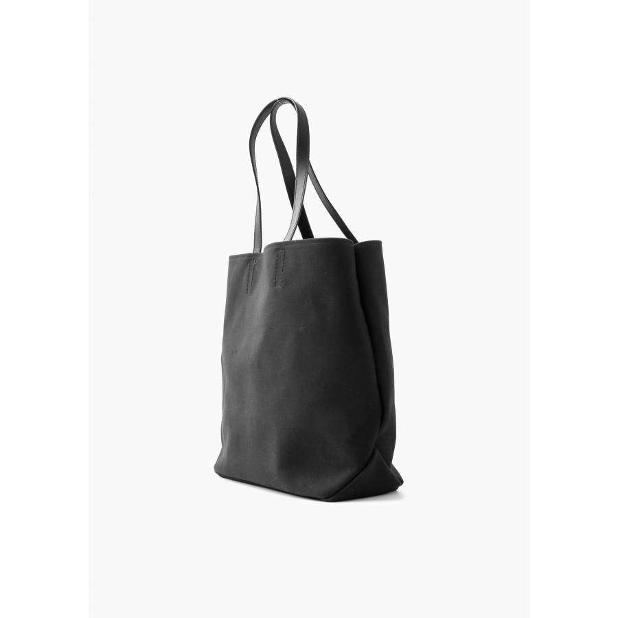 Black canvas tote bag