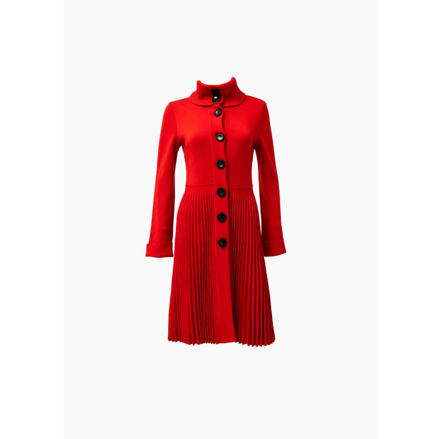 Robe veste rouge en laine