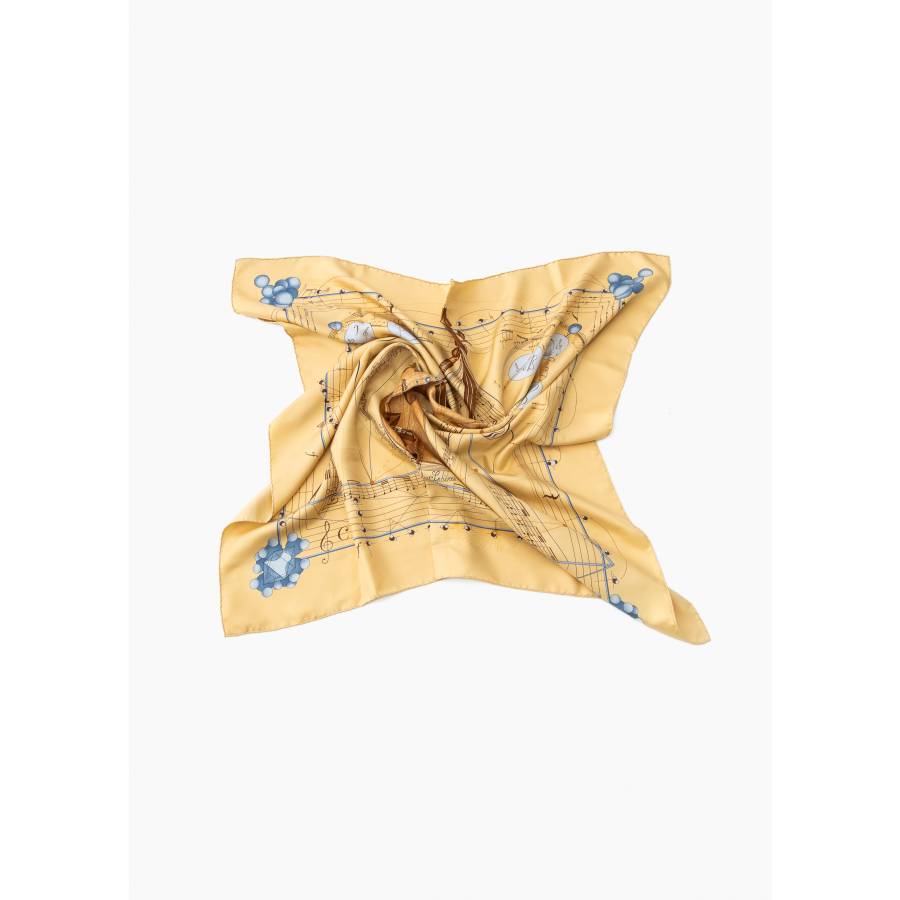 Foulard "La Musique des Sphères" beige