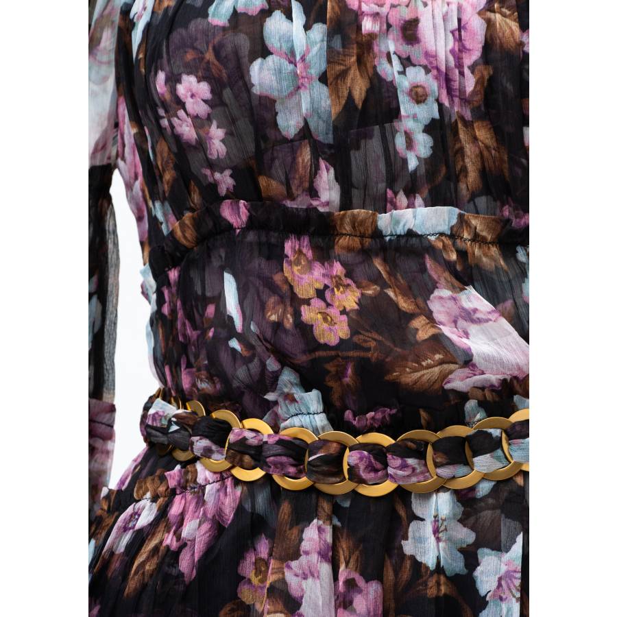 Silk floral dress