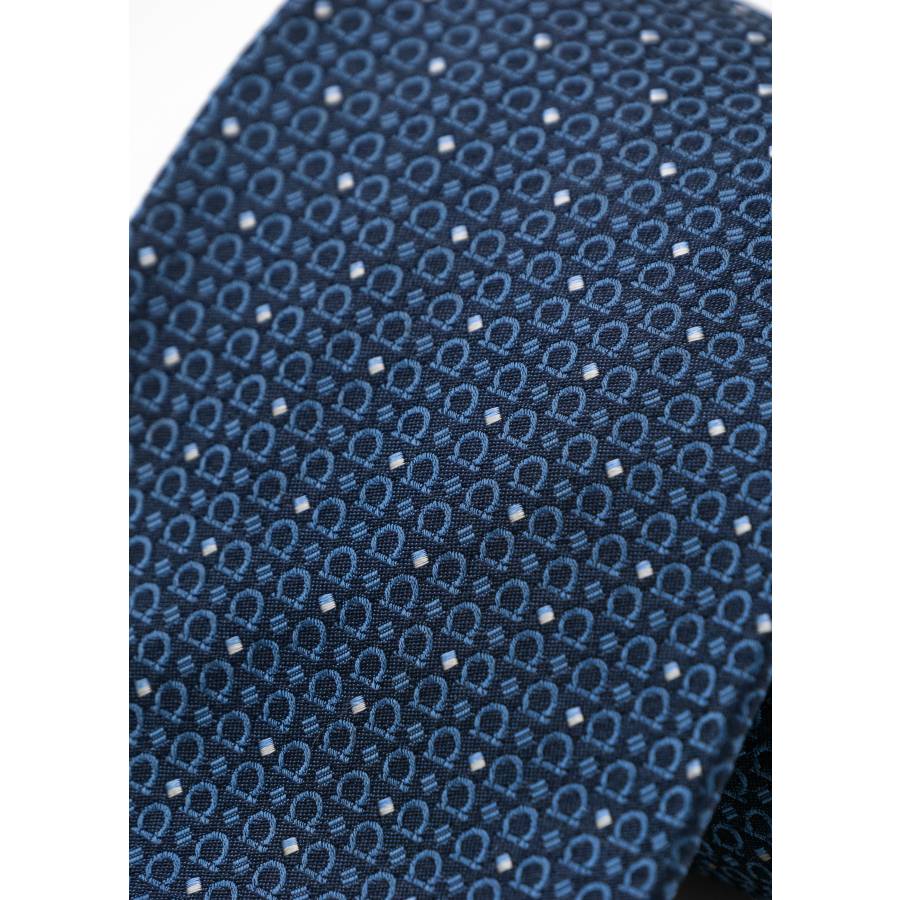 Navy blue silk tie