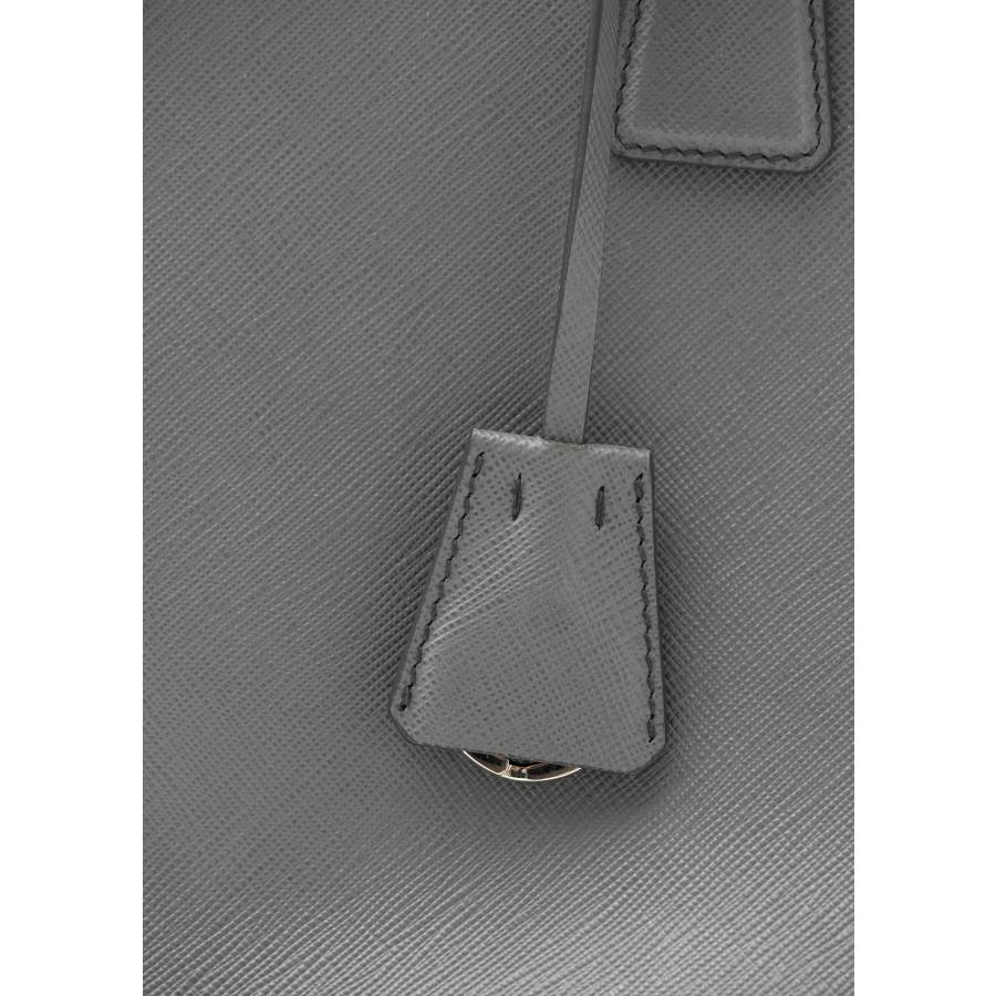 Saffiano bag in grey leather