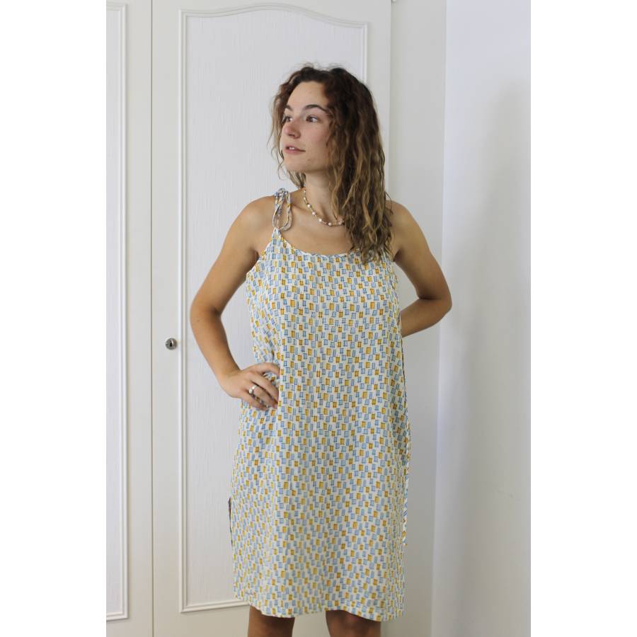 Marni - Robe bleue et jaune