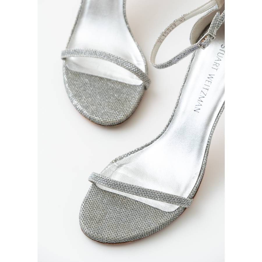 Silver pumps