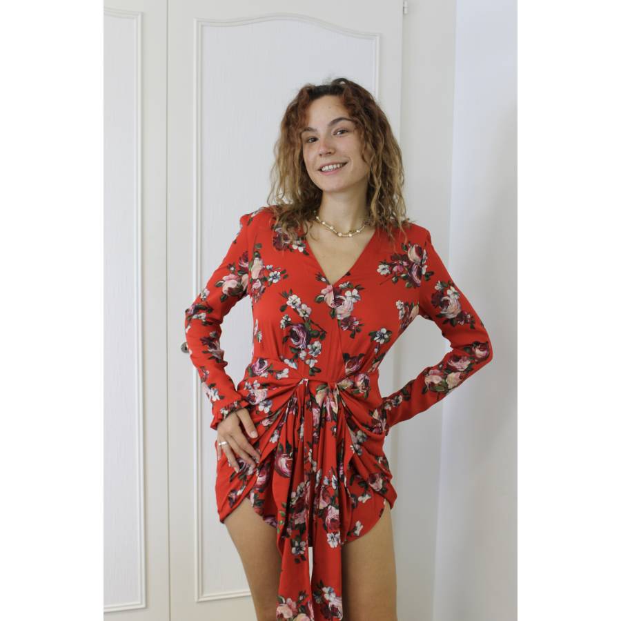 Magda Butrym - Robe rouge à fleurs