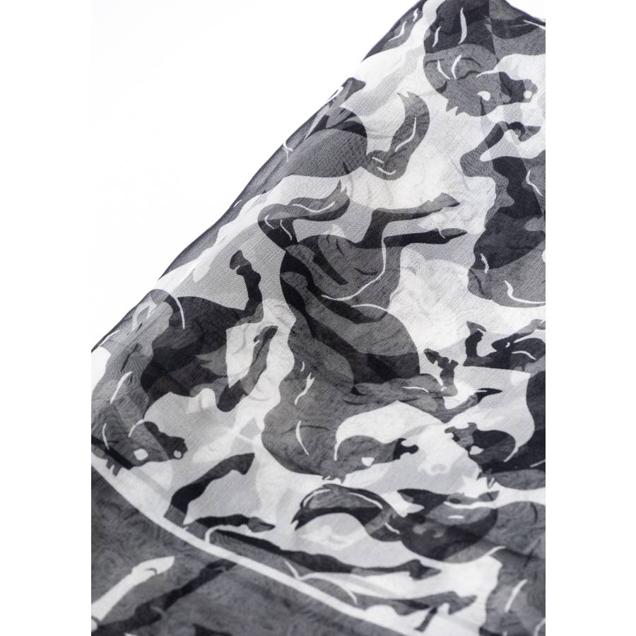 Horse print silk scarf