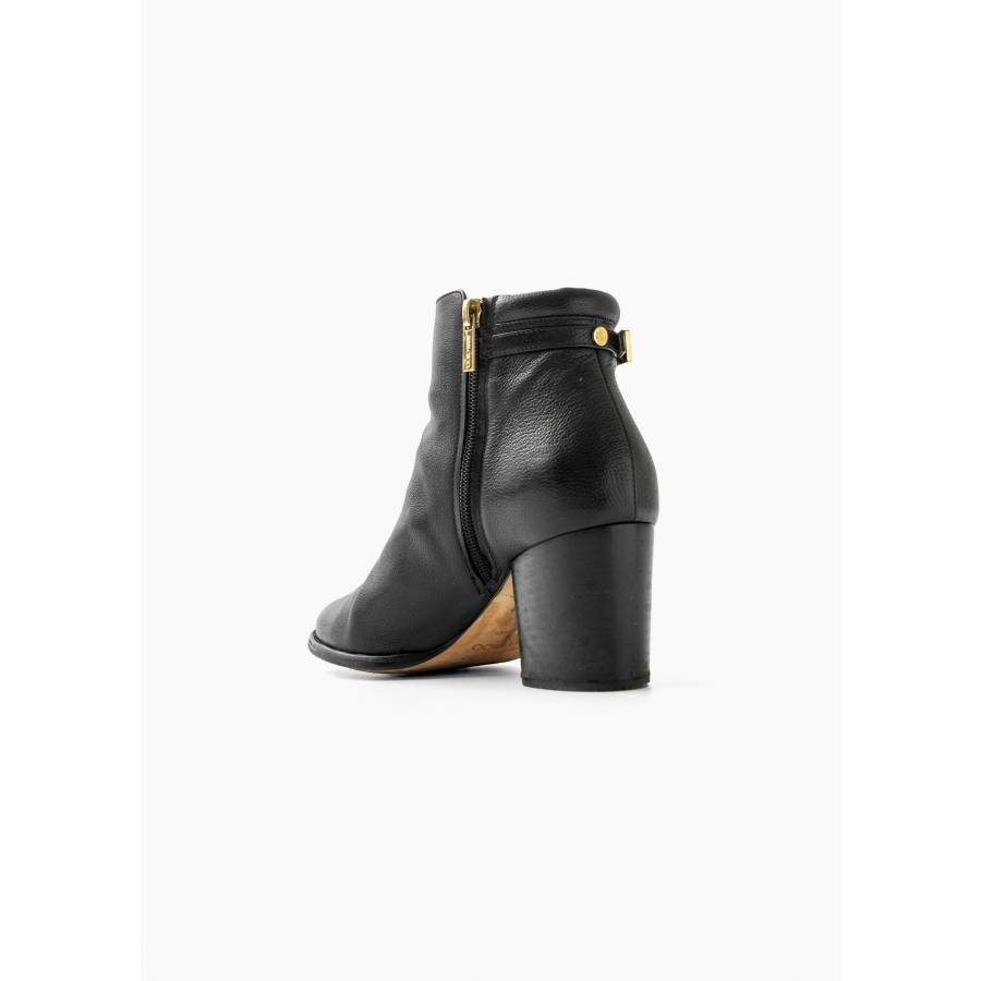 Bottines Method 65 en cuir grainé noir