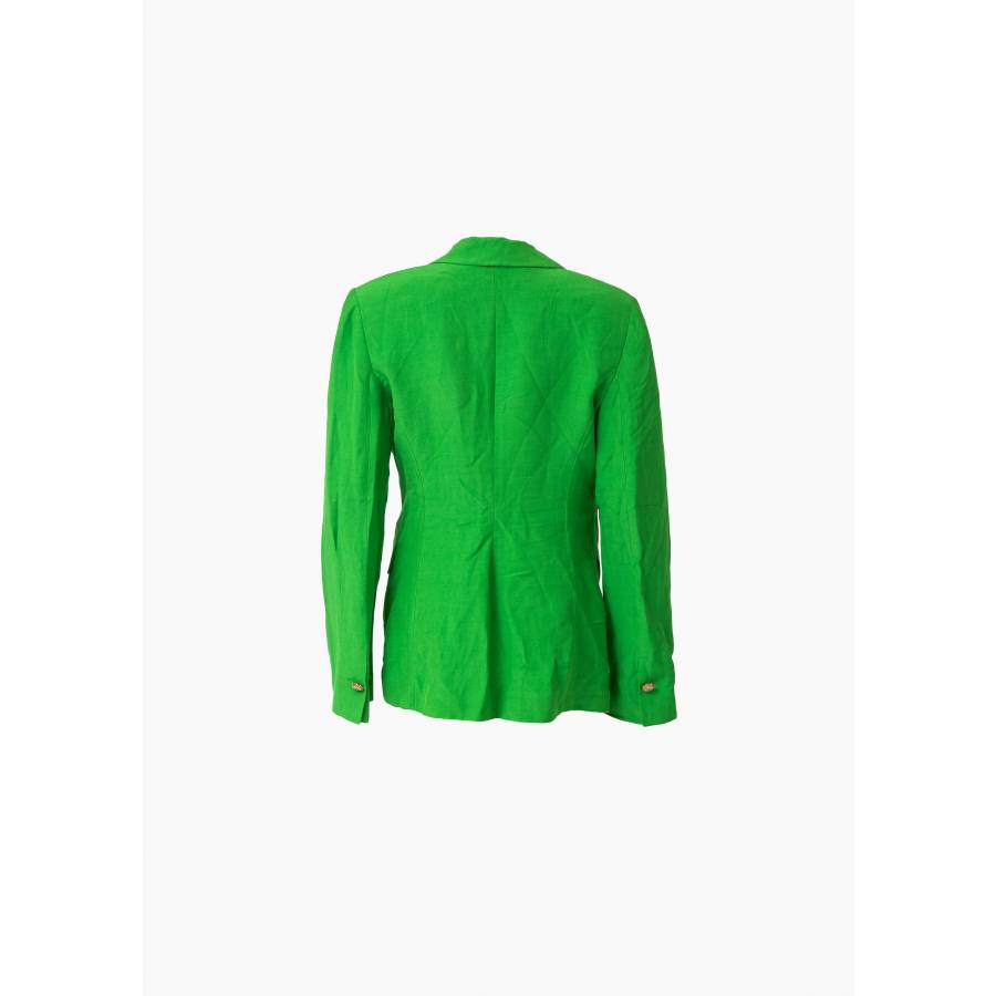 Green linen blazer