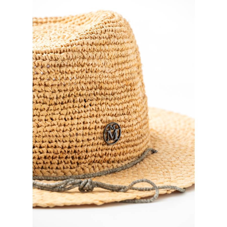 André raffia fedora hat