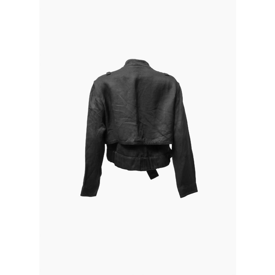 Bomber jacket with belt