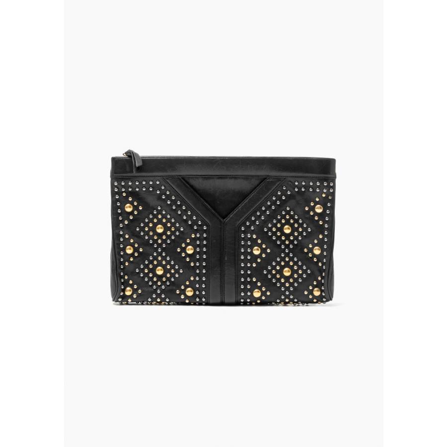 Schwarze Clutch mit Nieten