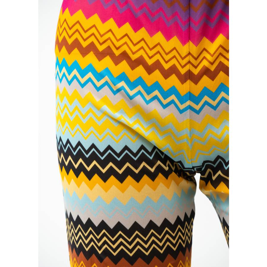 Multicolored zigzag tulle pants