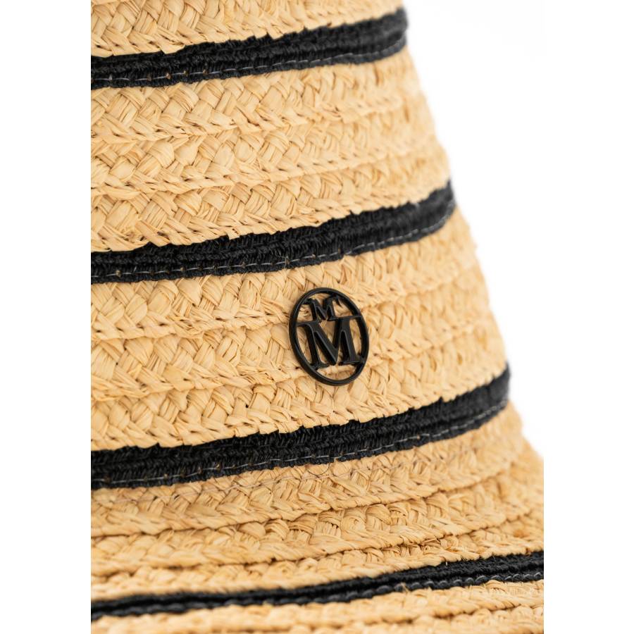 Kate striped straw fedora hat